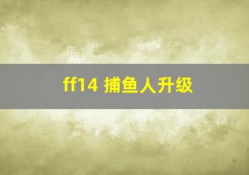 ff14 捕鱼人升级